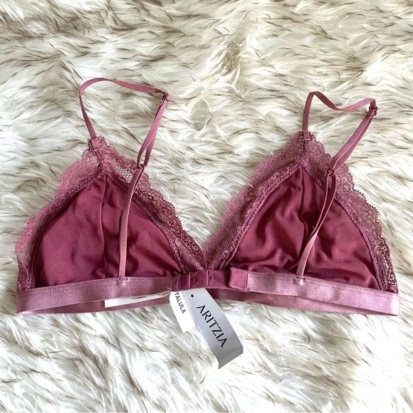 BNWT Aritzia Talula dusty rose lace bralette, size M - Picture 5 of 5